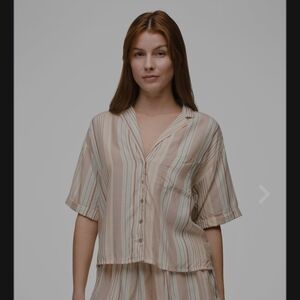 PrAna Iguala Striped Button-Down Top